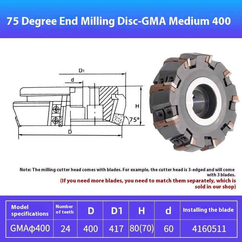 6024 75 Degree Milling Cutter Block Face Heavy Duty Boring Machine Milling Machine Roughing 80 100 Indexable Cutter Pad Type Cutter Block GMA63 Shandong Denso Pricision Tools Co.,Ltd.